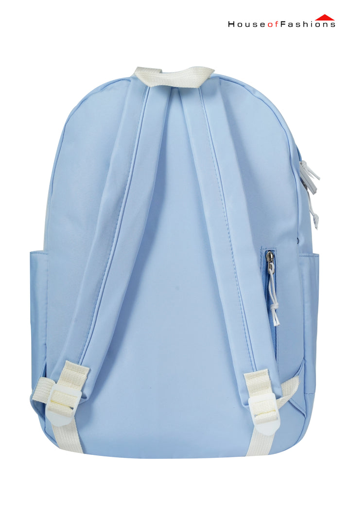 Blue & White Heart Patch Backpack – Junior Girls' School Bag