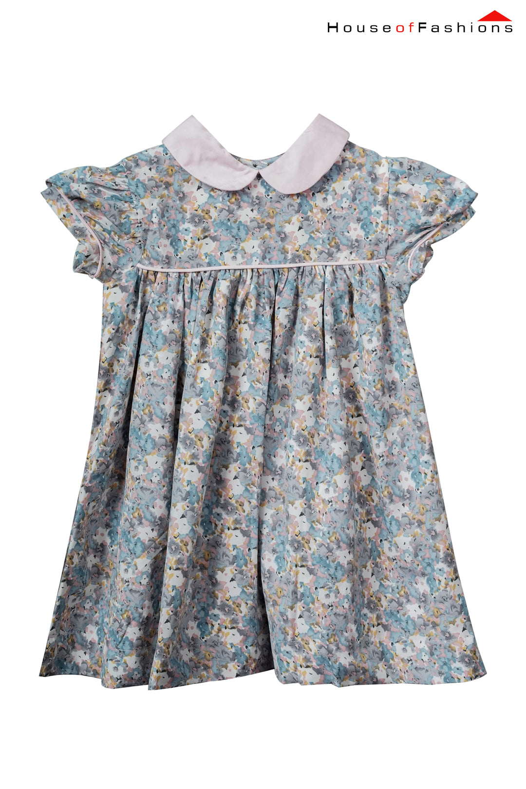 Blue Blossom – Floral Cotton Dress