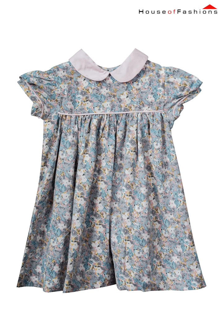 Blue Blossom – Floral Cotton Dress