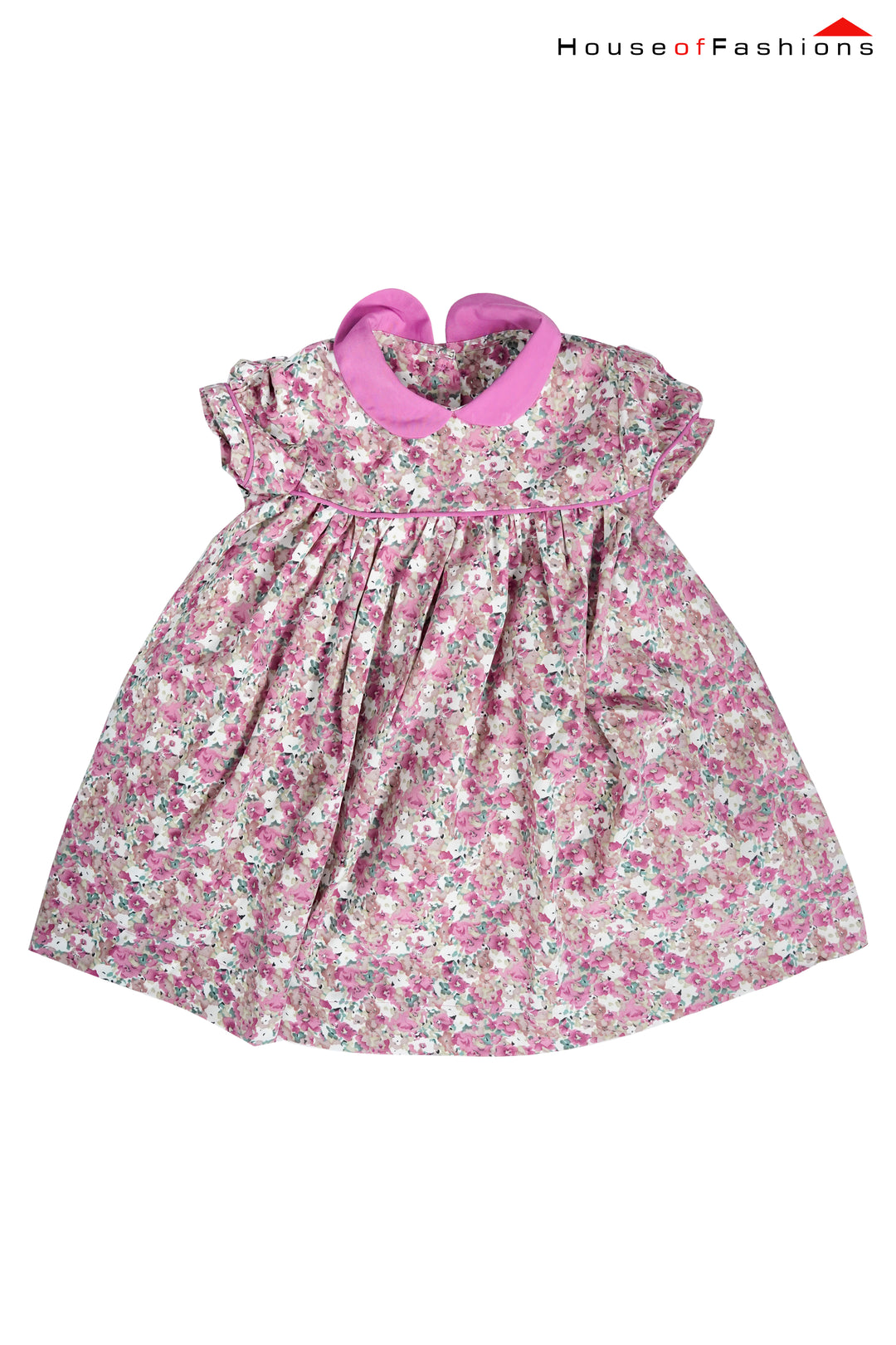 Blossom Charm – Pink Floral Cotton Dress