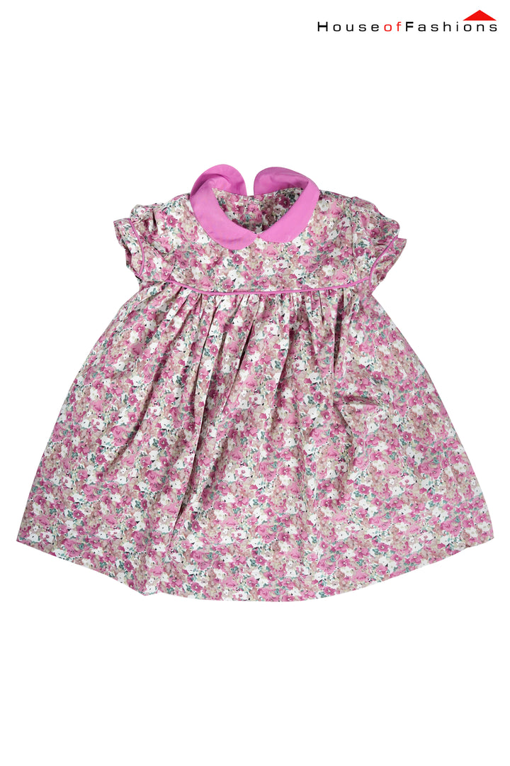 Blossom Charm – Pink Floral Cotton Dress