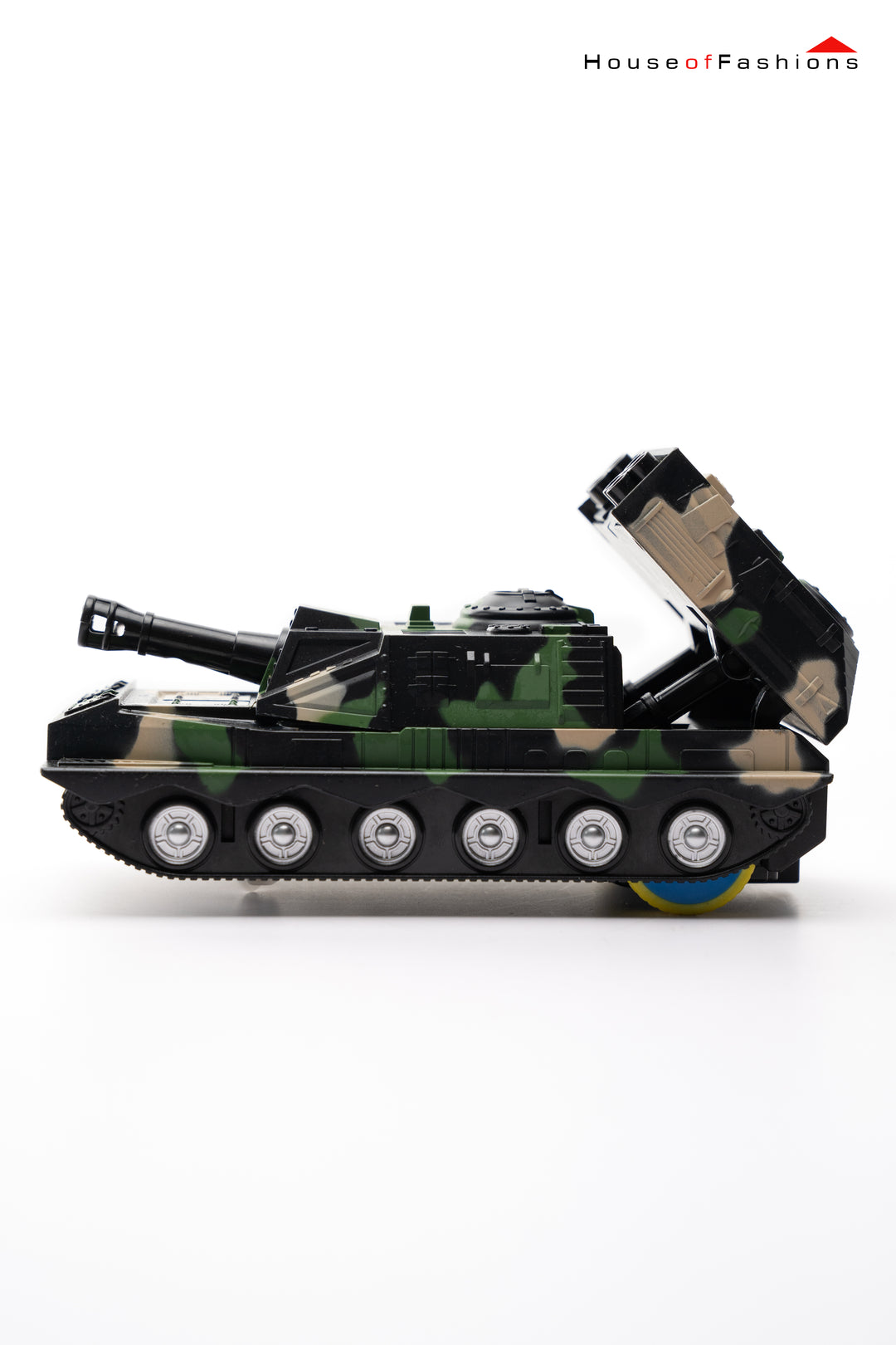 Automatic Deformation 2 in 1 Deformed Armored Army Tank Toy for Kids with 3D LED Lights and Music - Bump and Go Action - Battery Operated