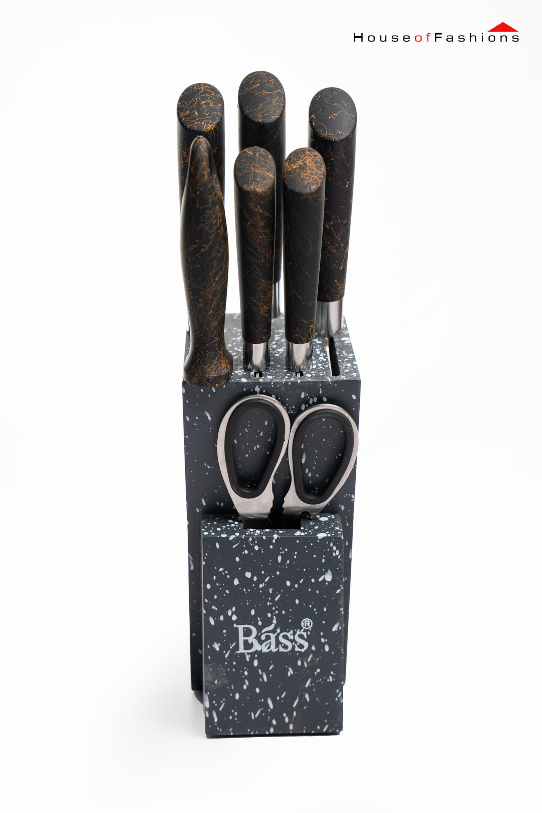 Stainless Steel 7-Piece Knife Set with Wooden Block – Durable Kitchen Tools for Sri Lankan Homes