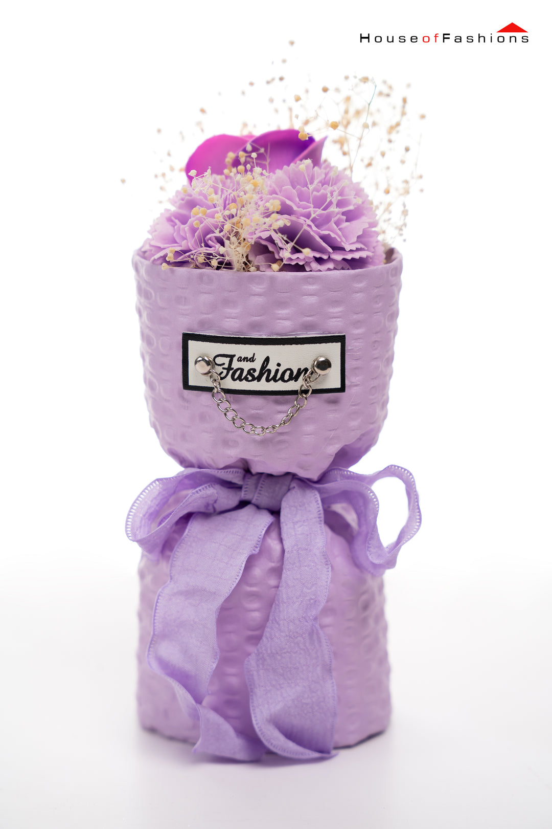 Elegant Wishes soap flower display bouquet