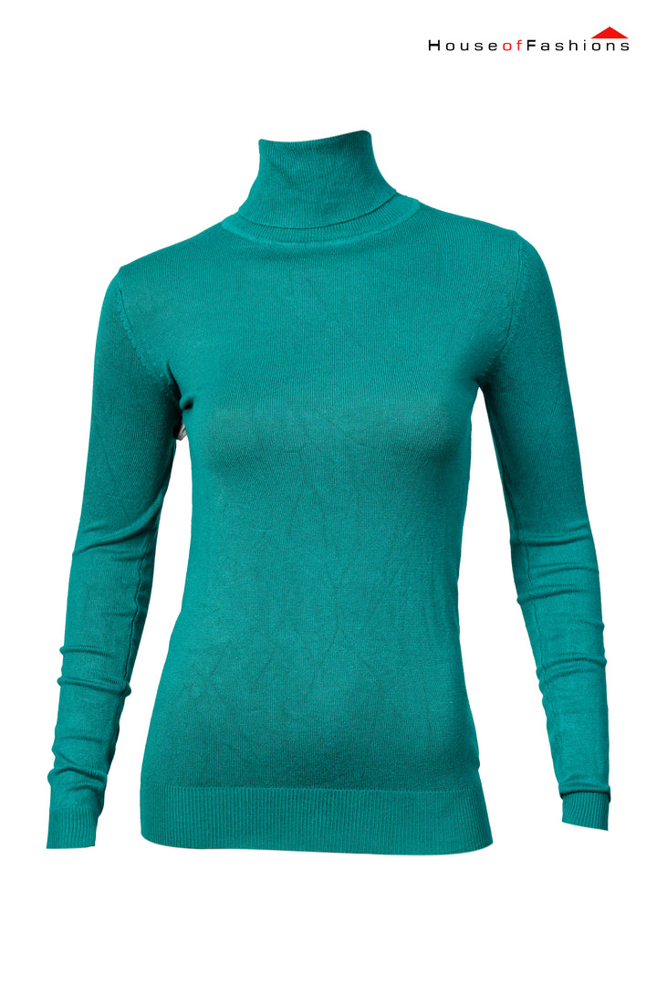 Jersey high neck for women, fashionable knit sweaters with high neck