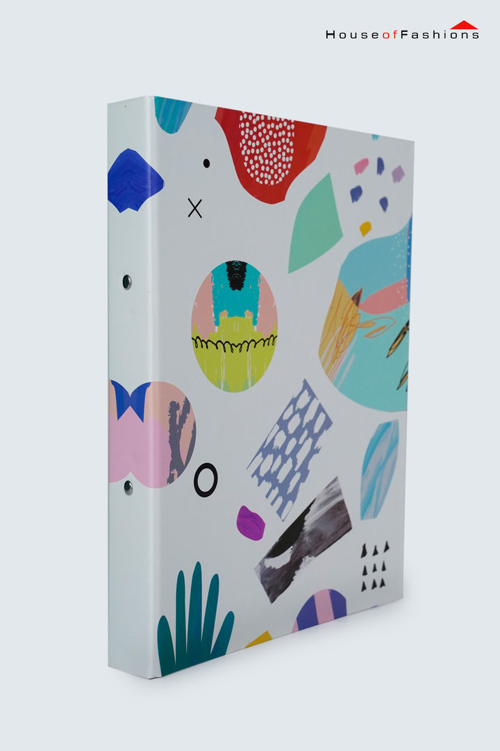 2D Ring Insert Binder File – A4 Size | Durable PVC Cover with Printed Designs