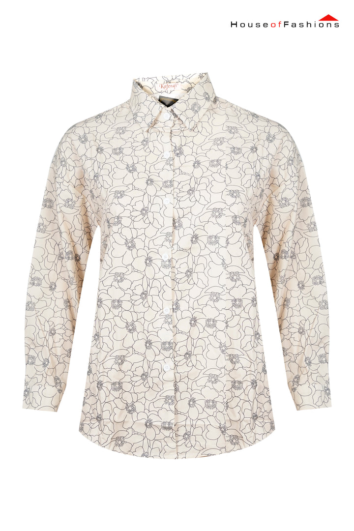 Kafengi Printed Ladies Long Sleeve Shirt