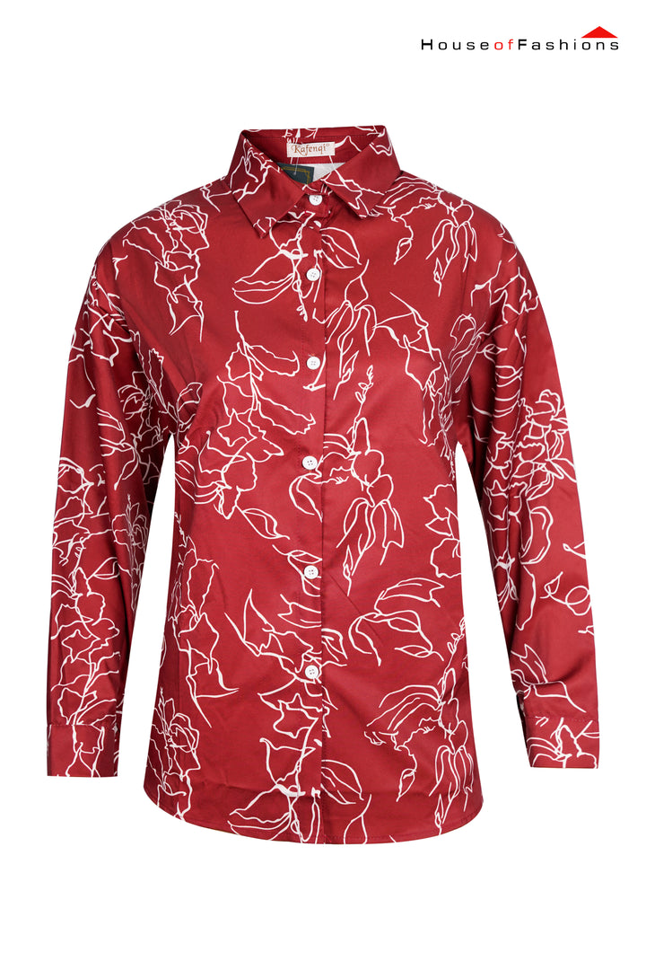 Kafengi Printed Ladies Long Sleeve Shirt