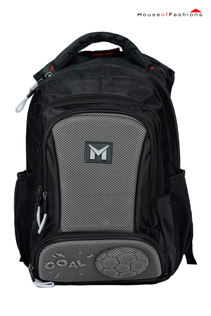 Men's backpack F506 Black and orange