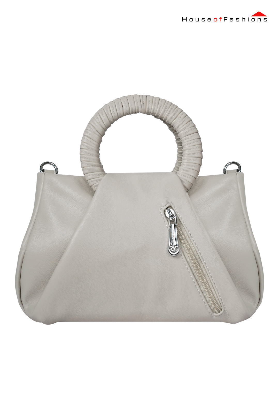 Victoria Seven Sculpted Round Handle Bag – Ivory Cream