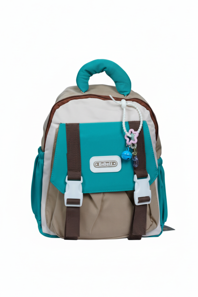 Kids’ Nursery Backpack – 13” x 11” Multi-Pocket Lightweight School Bag with Cute Keychain | House of Fashions