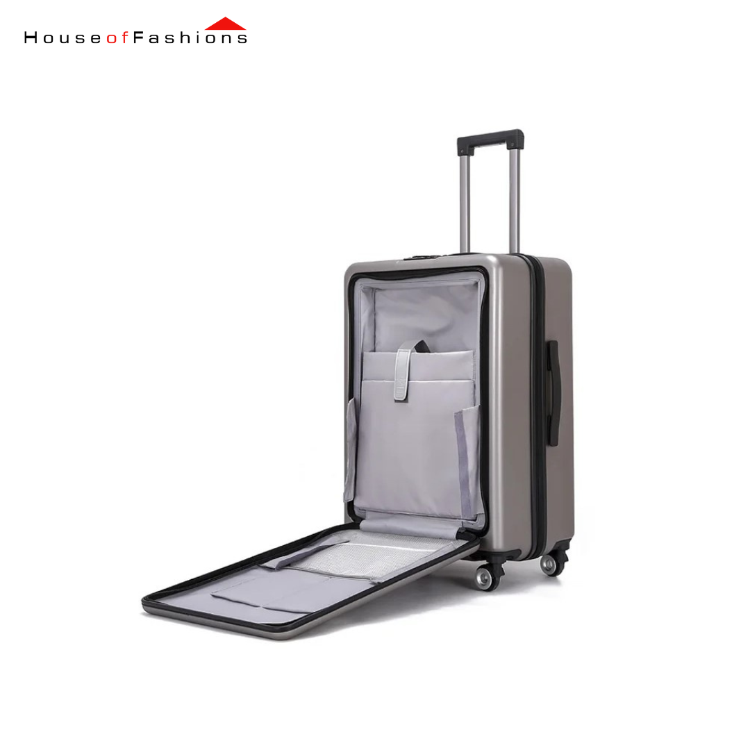 TEMPUXL High Quality hard shell front pocket Durable wheel Luggage - 25kg Gray