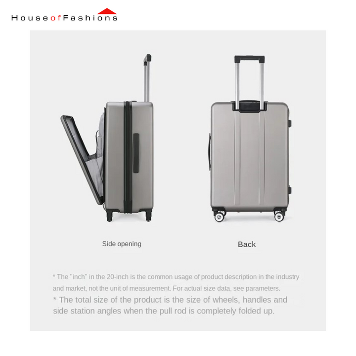 TEMPUXL High Quality hard shell front pocket Durable wheel Luggage - 25kg Gray