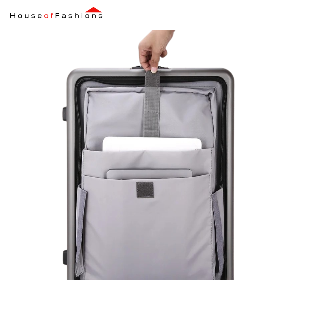 TEMPUXL High Quality hard shell front pocket Durable wheel Luggage - 25kg Gray