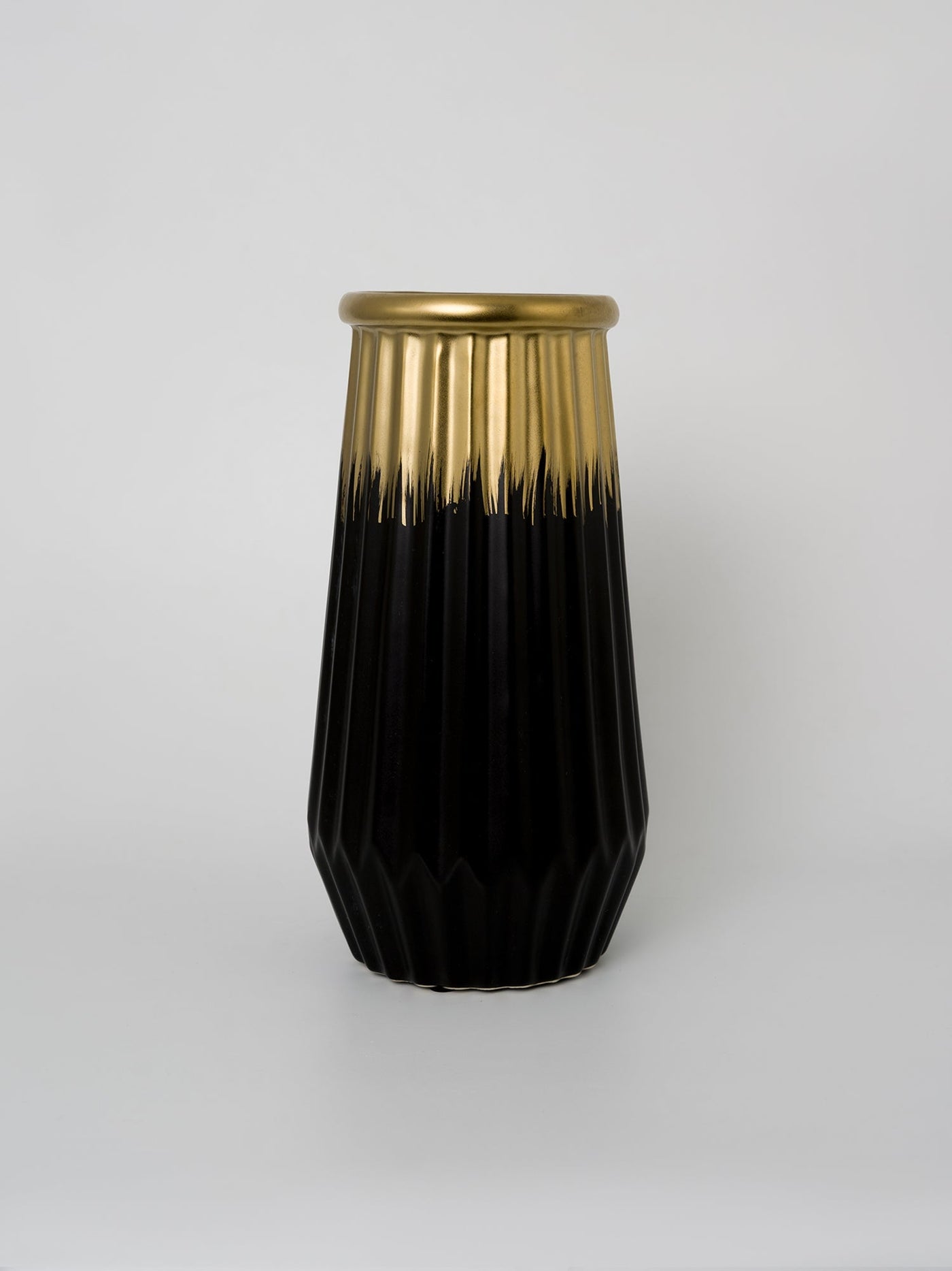 Gold Drip Back Vase
