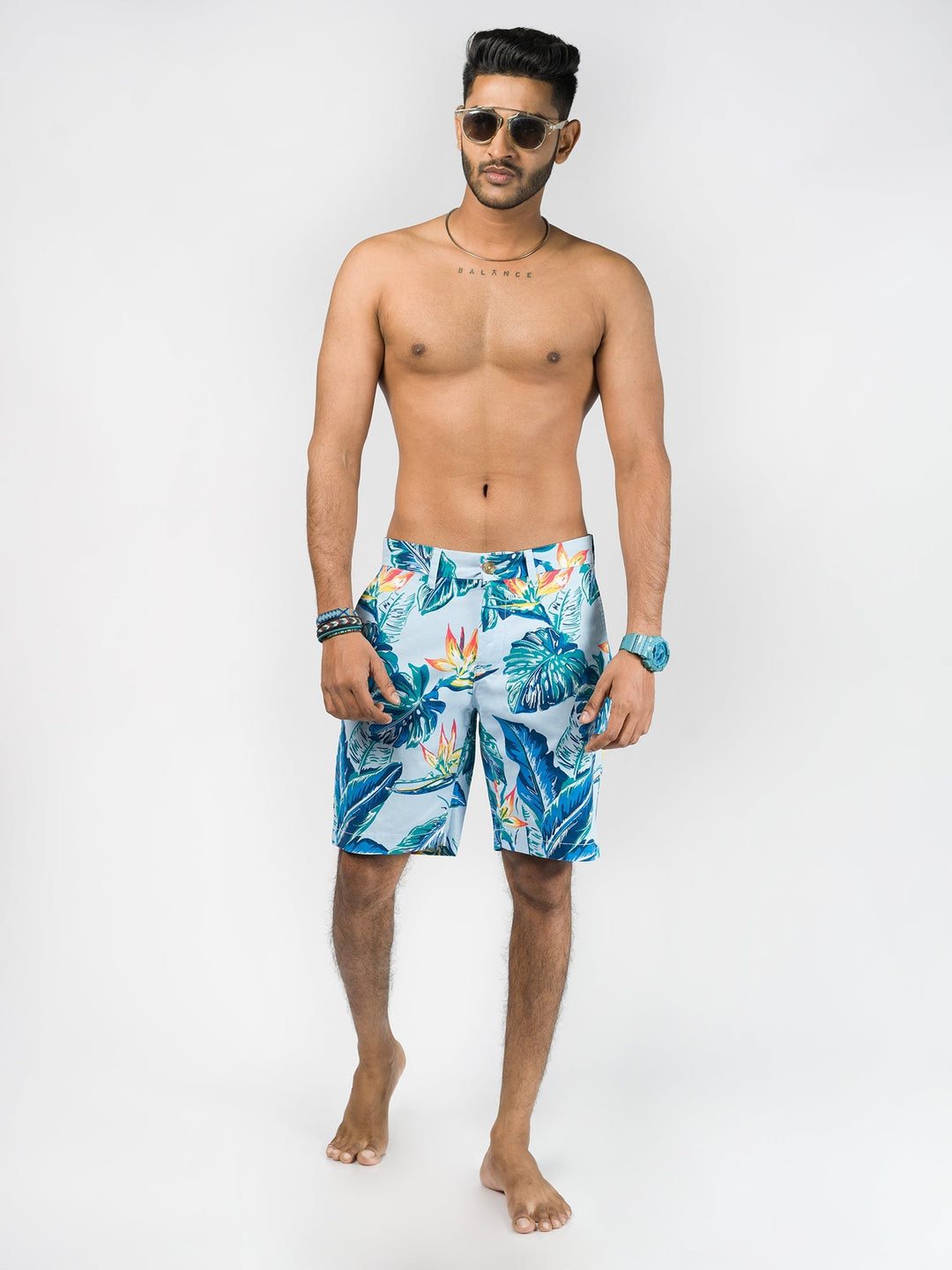 HAWAIIAN PRINTED BEACH SHORT