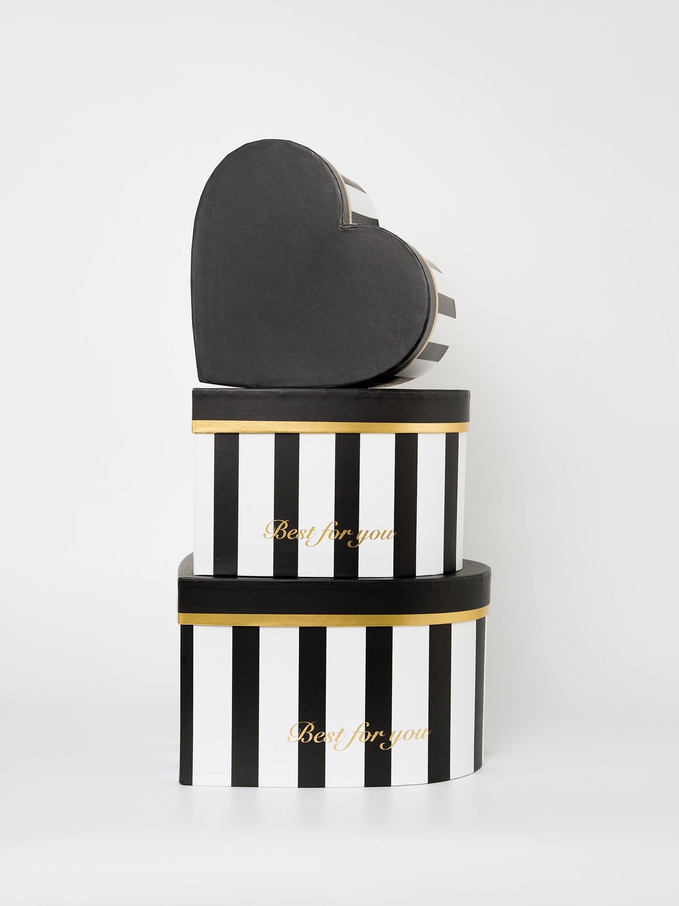 Black & White Heart Shape Gift Box - Large