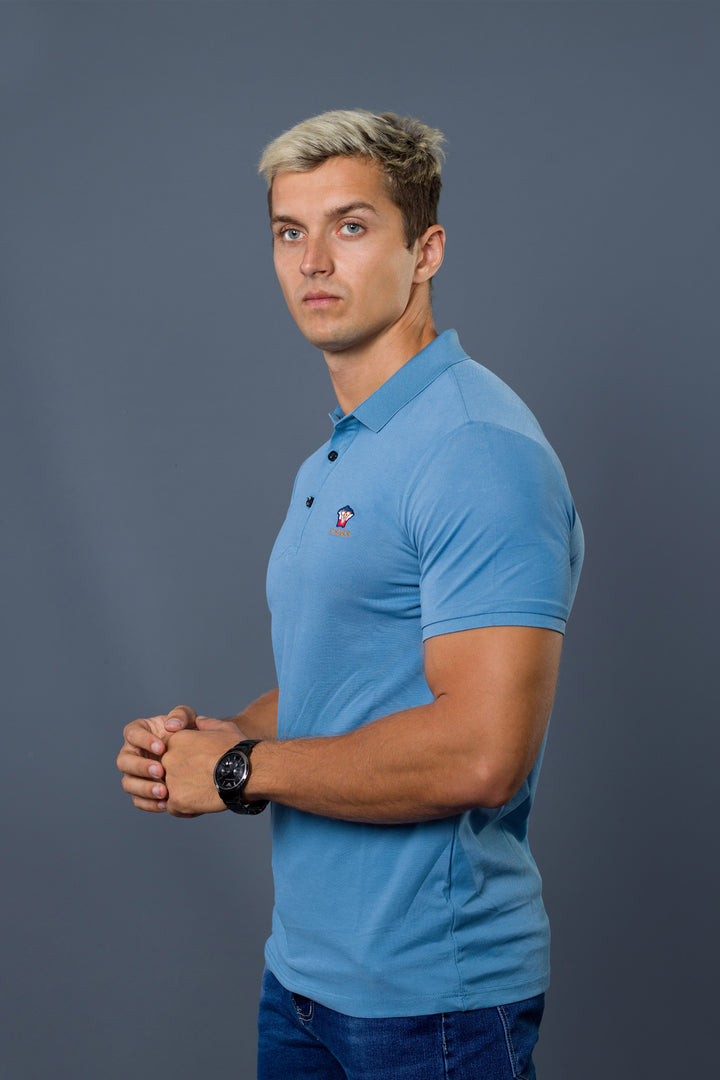 Slim Polo T-Shirt (Blue)