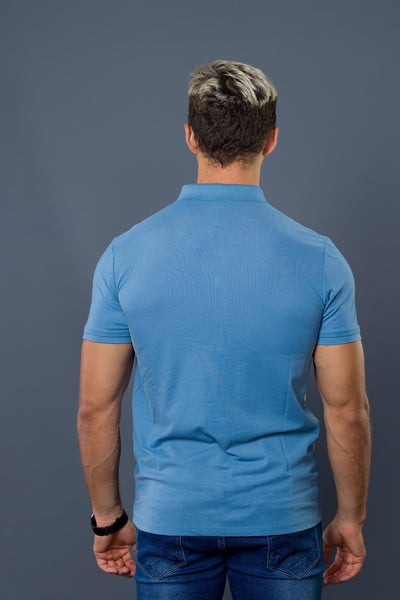 Slim Polo T-Shirt (Blue)
