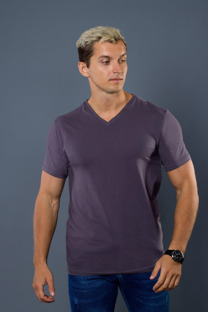 V-Neck Solid T-Shirt