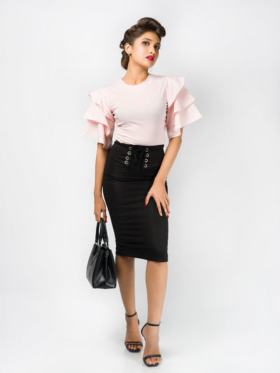 TORI LACE TIE UP SKIRT